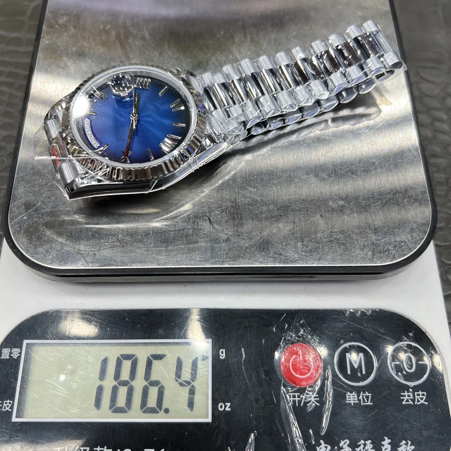 Clean Factory Day Date Platinum Blue Dial Super Clone Watch