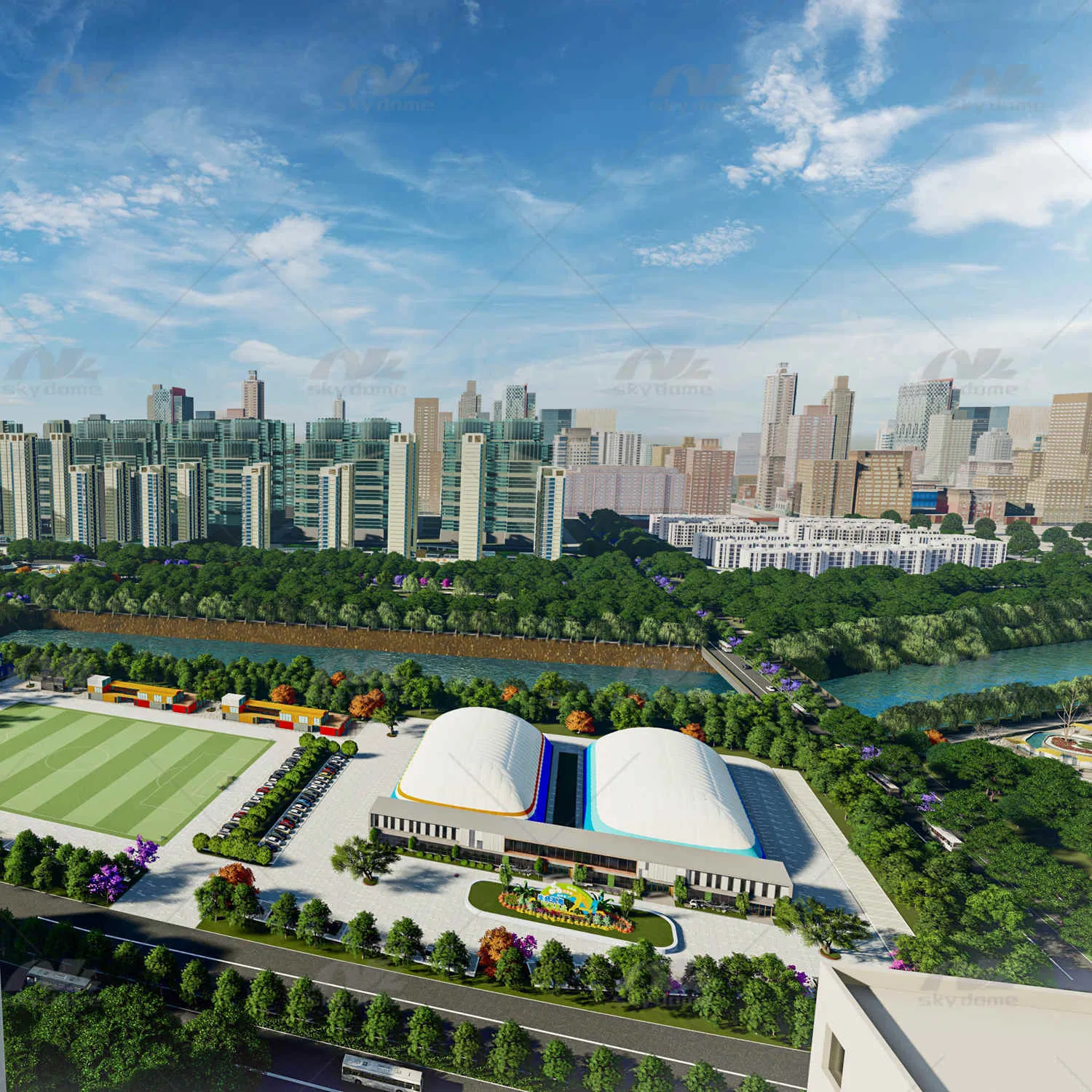 Inflatable Membrane Multi-Sports Air Domes in Sports Park