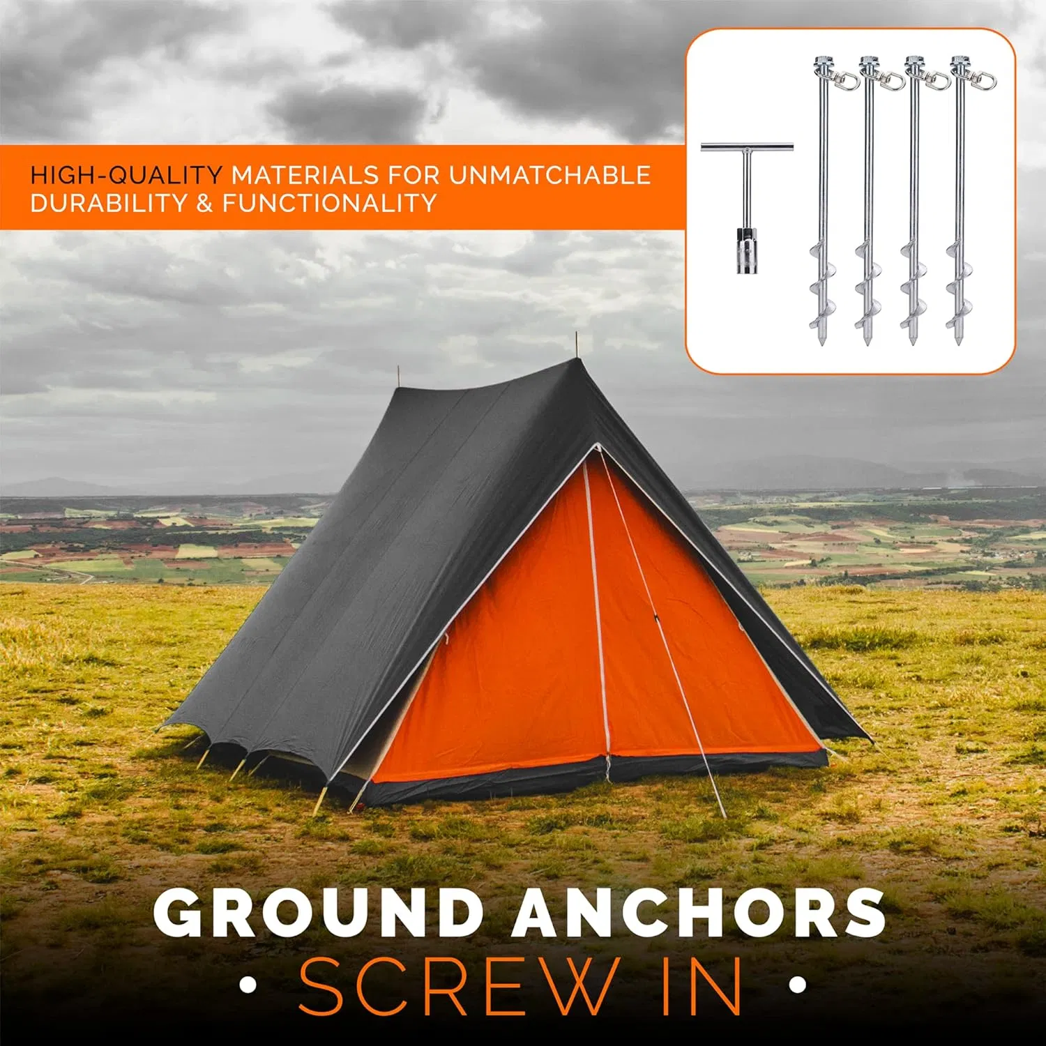 Heavy Duty Ground Anchor Screws: Ideal for Tents and Trampoline Anchor Kits