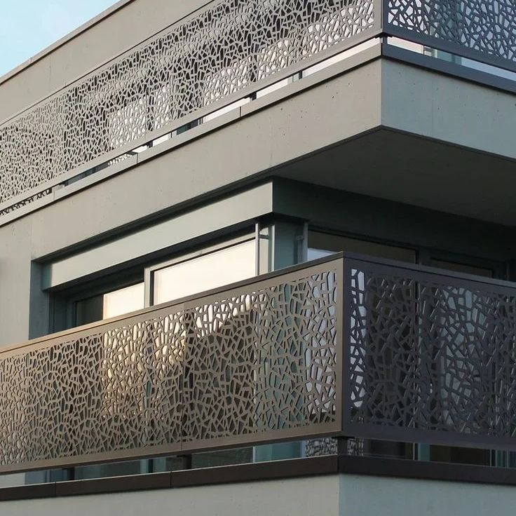 Commercial Balcony Fence, Office Building Customized Guardrails, Batch Engineering Metal Railings