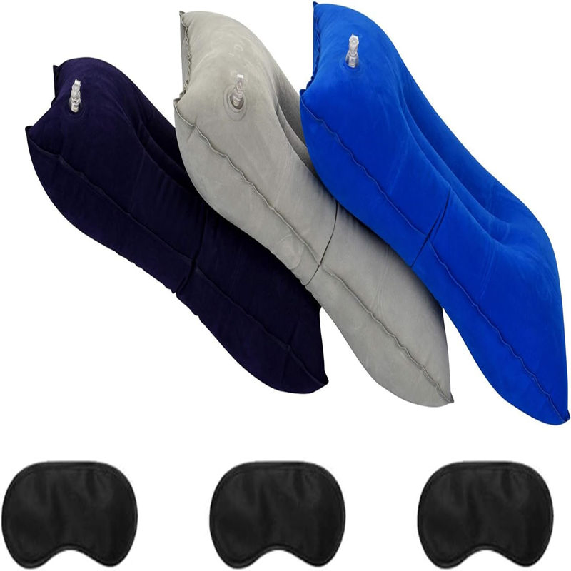 National Defens Reserves Portable Comfort Inflatable Pillow Low Price Ergonomic Flocked Head Neck Lumbar Support Ultralight Soft Air Pillows