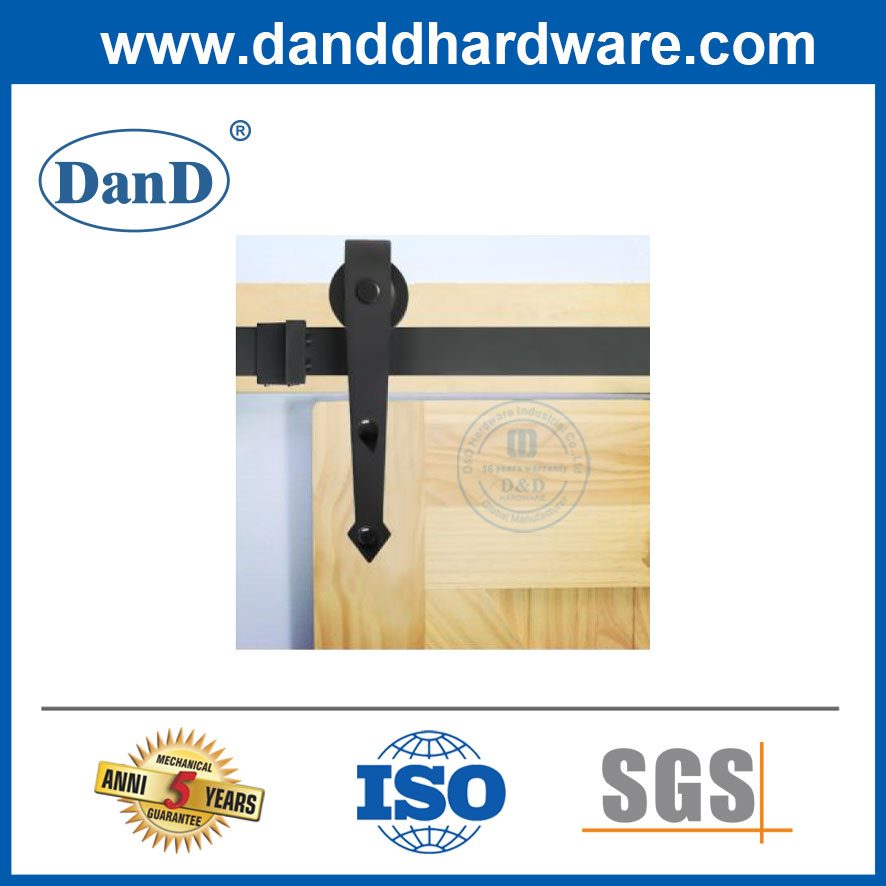 Customized Black Indoor Barn Door Hardware Kit Track for Garage Door