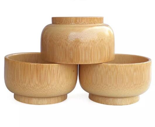 Bamboo Round Salad Bowl Children's Bowl Kids Bamboo Bowl