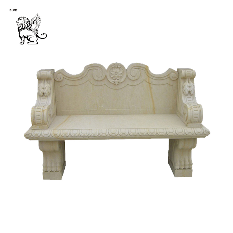 Luxury Garden Stone Bench White Marble Bench Seat Mbg-27