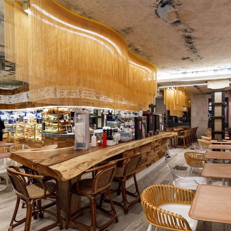 Hotel Curtain Wall Screen, Home Window Door Anti Fly Insect Curtain, Room Divider Curtain Chain Link Fly Screen / Decorative Aluminum Mesh Curtains