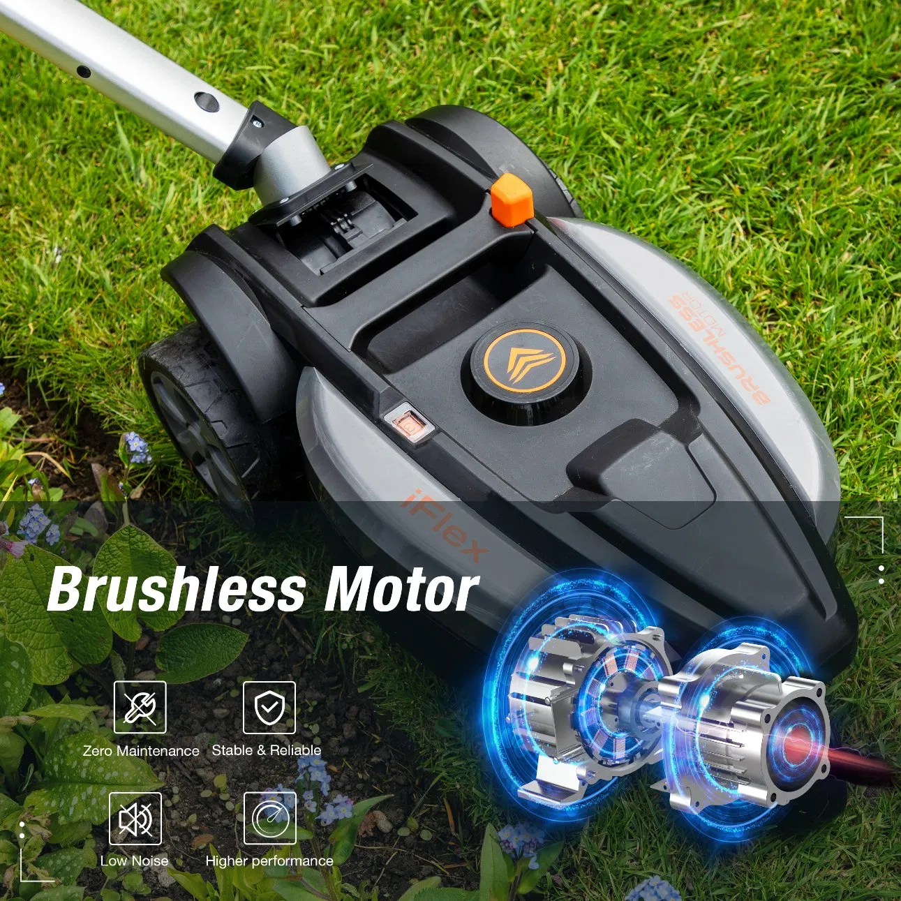 Iflex Urban 12V Lawn Mower for Efficient Grass Cutting - Lm F23