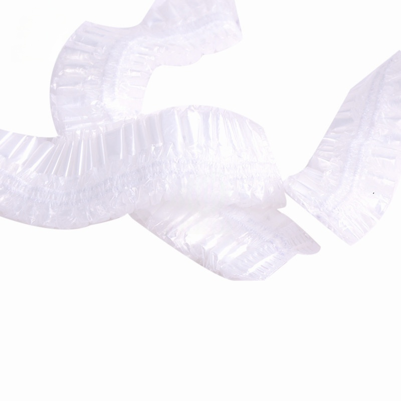 Disposable Unisex Shower Caps/Plastic Hair Caps/Waterproof Shower Cap for Women Men Hair Treatment Bath Cap for Long Hair Travel Essentials