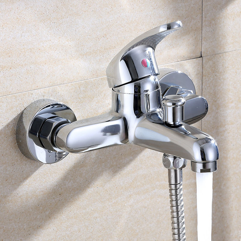 Shower Faucet Hot and Cold Mixing Valve Concealed Bath Shower Bathtub Triple Faucet