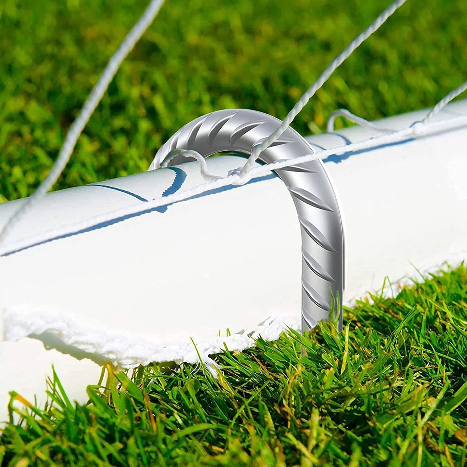 Heavy Duty Steel Ground Anchors Camping Tent J Shape Rebar Peg Stakes