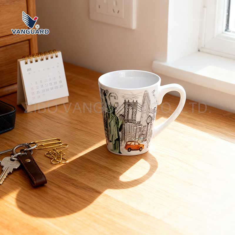 Керамическая кружка с печатью на заказ, 305 мл