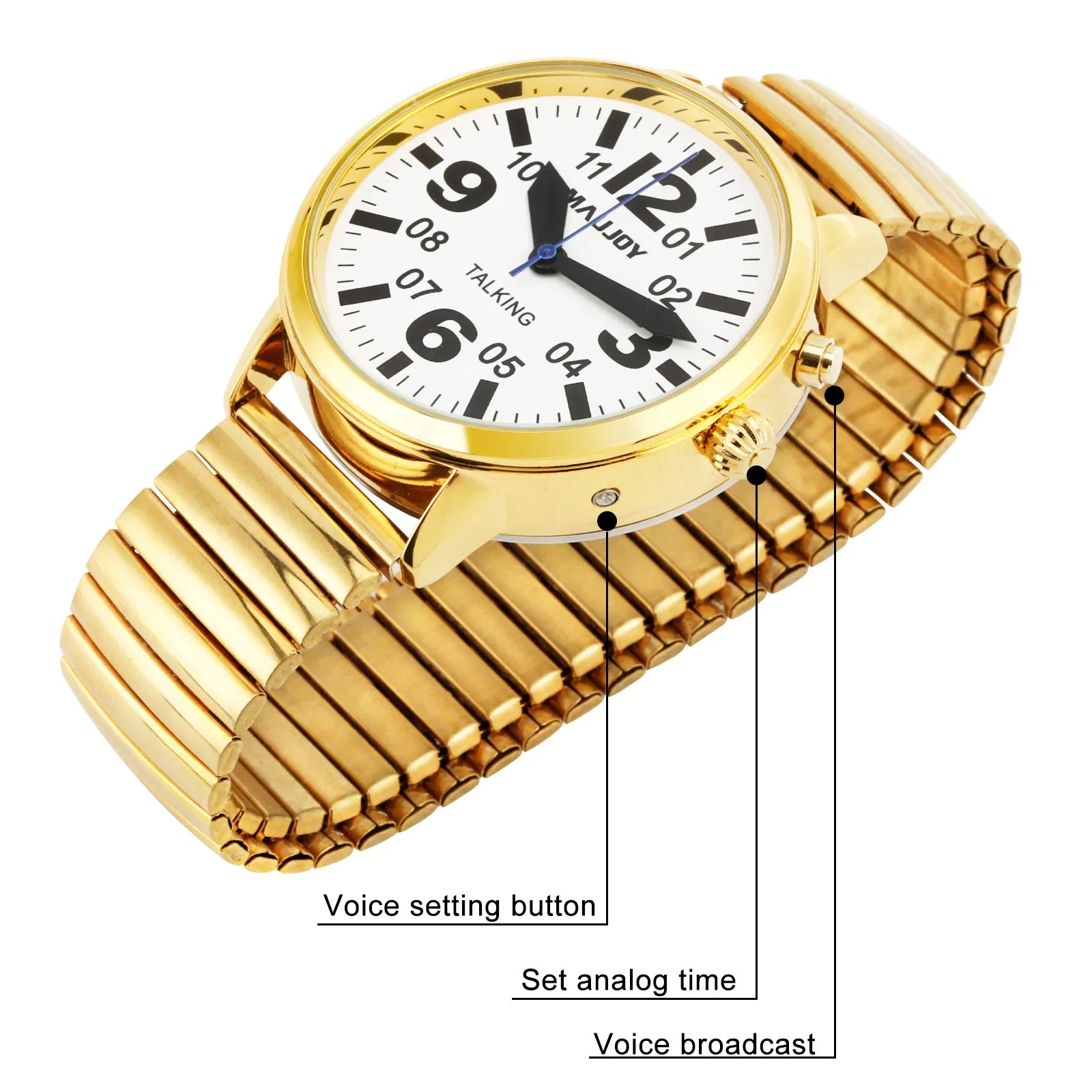 Classic Alloy Case Talking Watch for Ladies