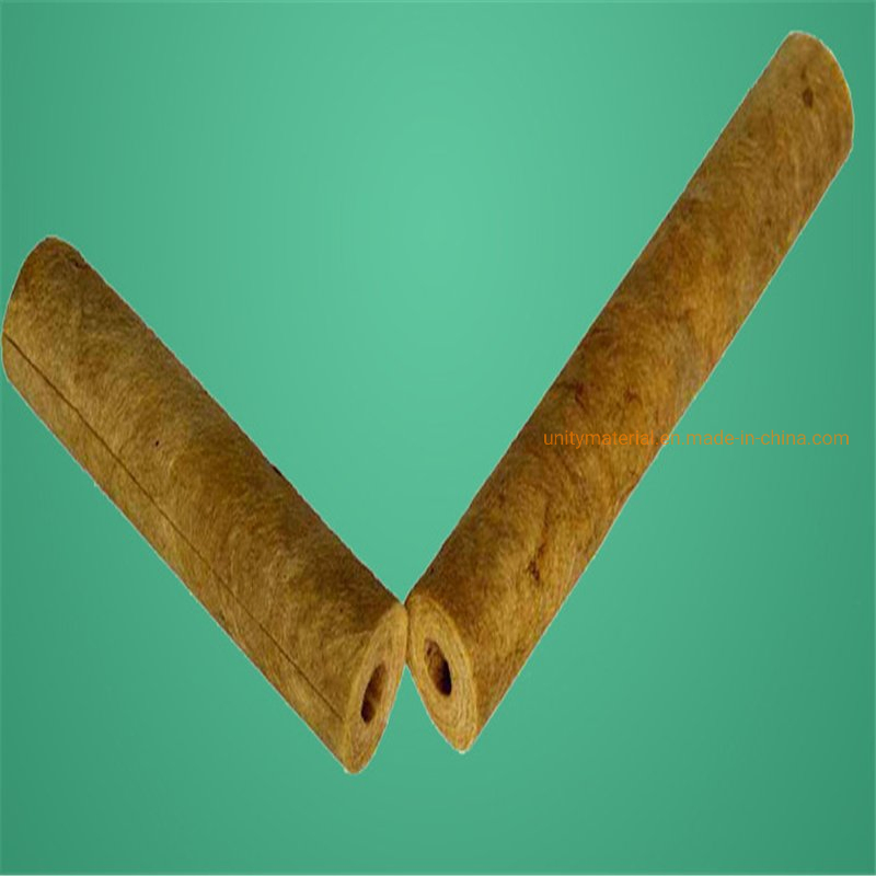ID Inner Diameter 10-280mm 100-160 Kg/M3 Density Acoustic Heat Insulation Material Mineral Rock Wool Rockwool Pipe for Industrial Chemical Thermal Tubes Ss