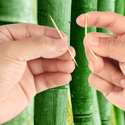 Disposable Bamboo Toothpicks Natural Double Point Bamboo Toothpicks Custom Paper Wrapped