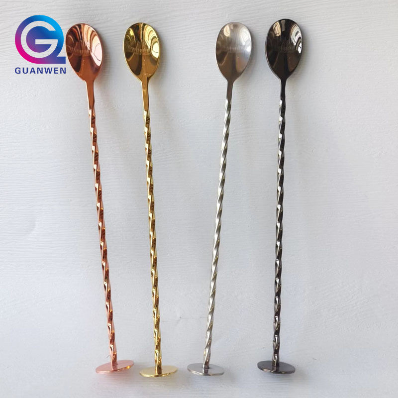 Stainless Steel Long Handle Bar Spoon Large Cocktail Sticks Stirrer