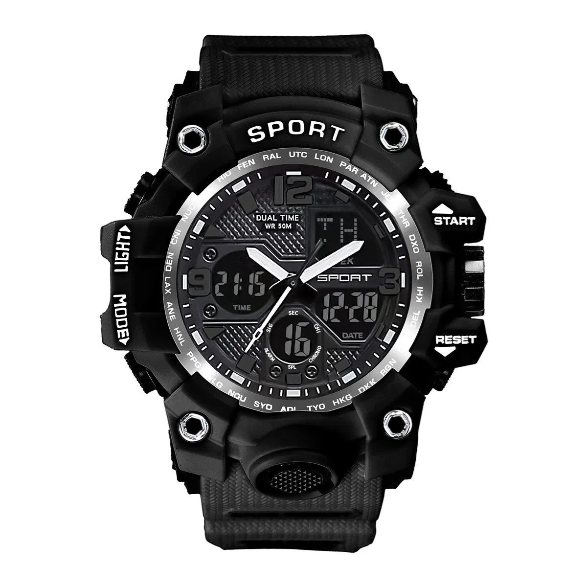 Sports Watch G Series Shock Watches Black White Bracelet for Ga2100 Ga5600 GM2100 Ga110 Men's Watches Stainless Steel Clock Heart Watch Gshoc Automatic