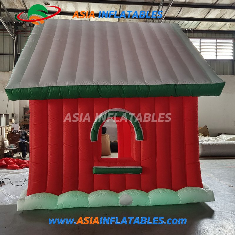 LED Giant Custom Inflatable Christmas House Santa House for Xmas Decoration