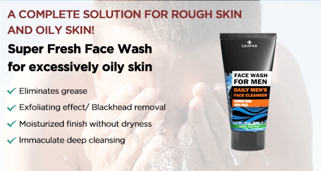 Private Label Skin Care Deep Cleansing Best Oil Control Facial Cleanser for Men