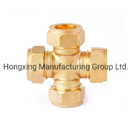 Wras Approved Copper Pipe Brass Compression Fittings Cross Tee