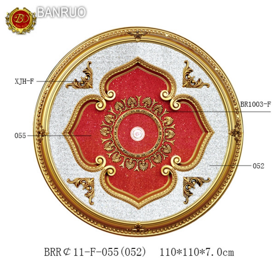Artistic 3D Decorative Ceiling Medallion for Hotel and Villas