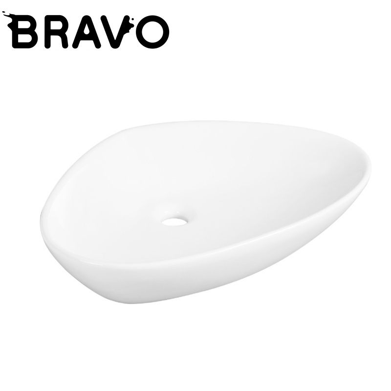 Раковина для ванной BRAVO B94, белая, овальная