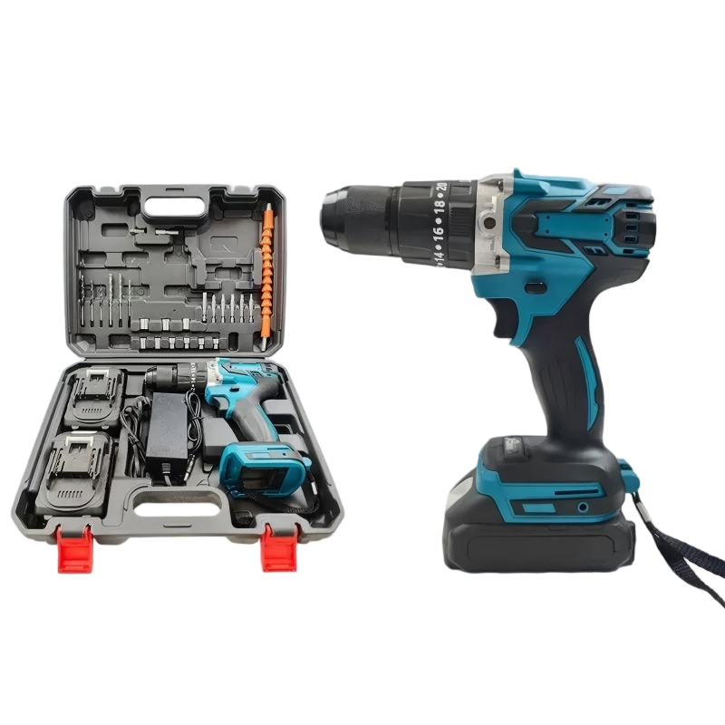China Professional Industrial Compact Variable Speed Lithium Battery Brushless Impact Electric Drill with High Torque for Power Tools