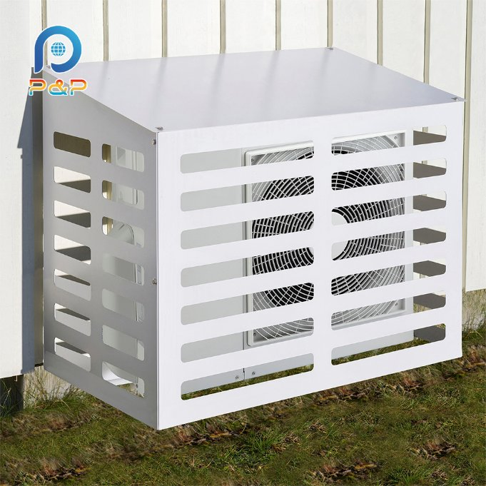 Outdoor Aluminum Air Conditioner AC Cover Conditioner Protect Cover Metal Cladding