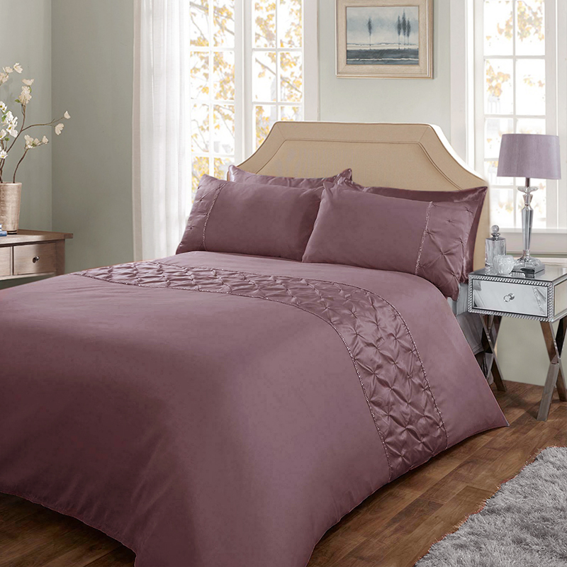 Amazon Decorative Pinch Plated Pintuck Diamond Design Duvet Cover Set