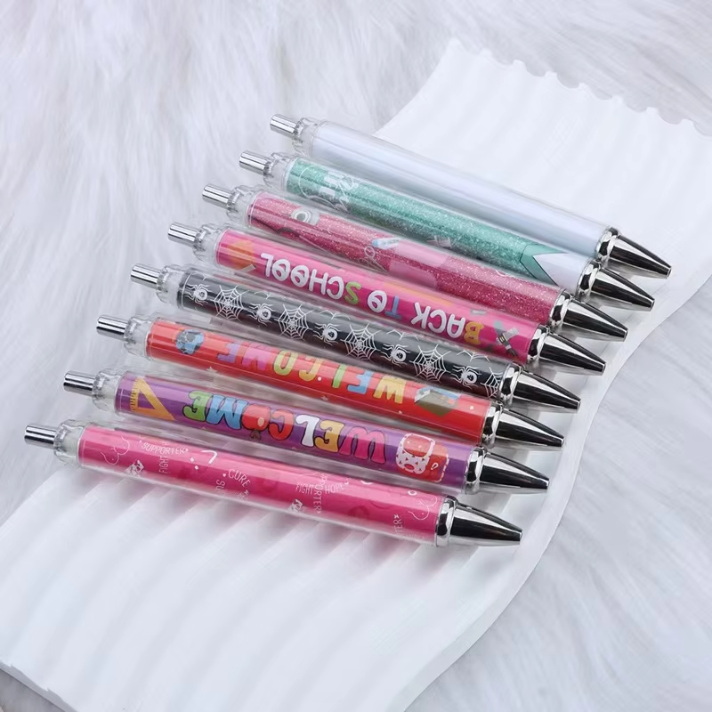 Handmade DIY Rolling Paper Press Pen Simple Cartoon Animal Body Promotional Advertising Print Gift Pen Plastic Inner Rod Insert