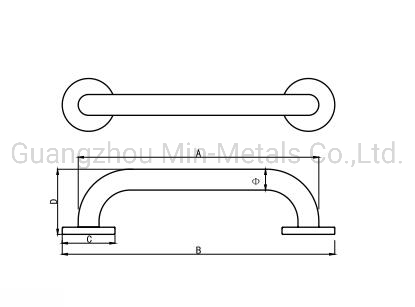 Stainless Steel Safe Grab Bar Handrail with Multiple Dimensions Mx-GB402