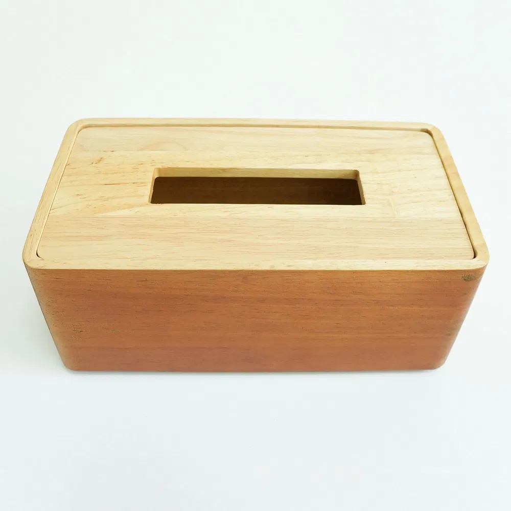 Modern Wooden Tissue Box Tissue Paper Storage Box with Color Paintin