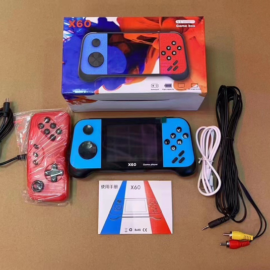 X60 Handheld Game Player 3.5 Inch LCD Display Double-Rocker 6800 Classic Game Retro Mini Pocket Game Console MP4 Video Player