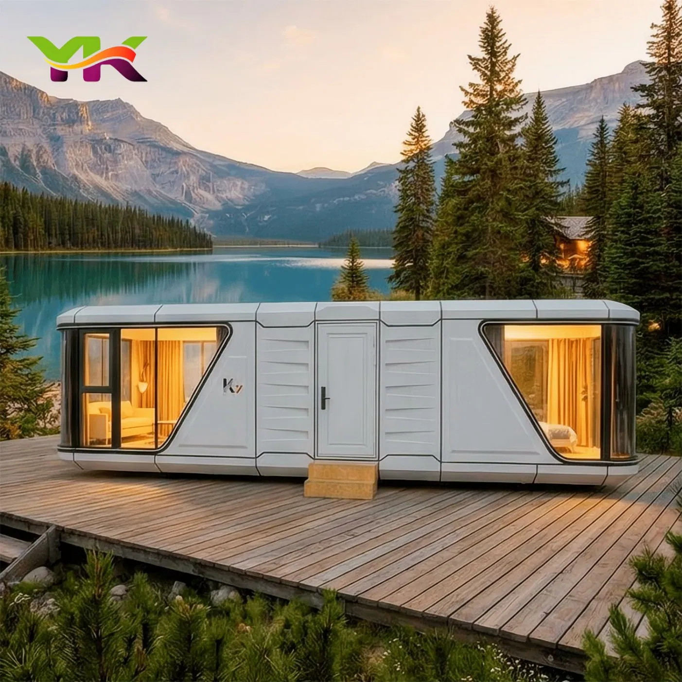 Fast Installation Modern Luxury Space Capsule Home Modular Capsule Prefabricated House Mobile Tiny Outdoorcontainer House Prefab Apple Cabin Factory Price