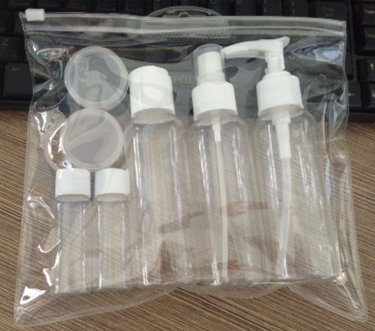 Promotional Gift Cosmetic Use 4PCS Travel Airport Bottle Set