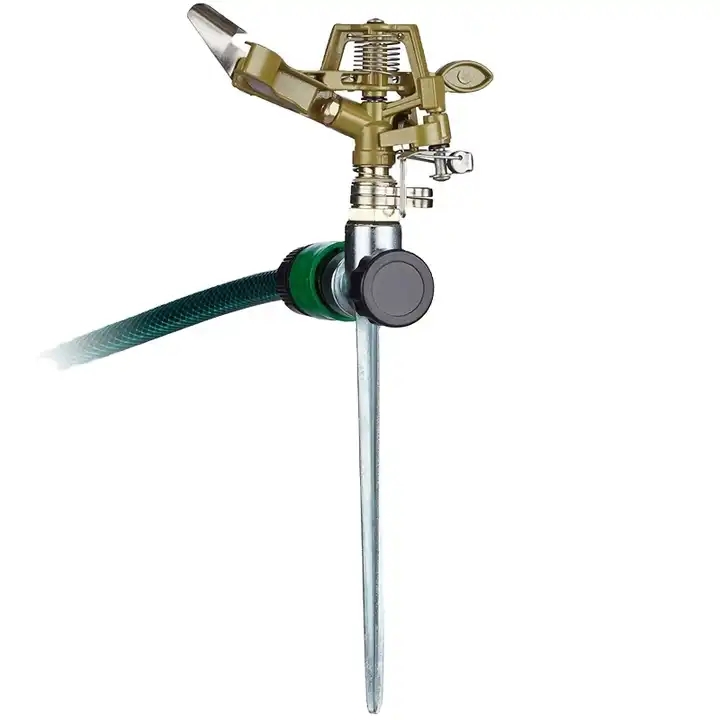 Heavy Duty Metal Impact Sprinkler with 2-Way Znic Spike