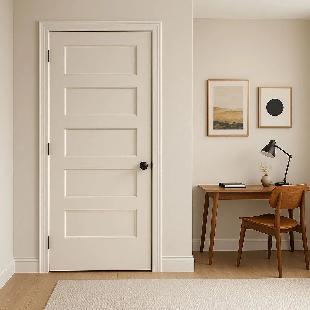 Solid Oak Teak Room Bathroom Modern House Internal Interior Wooden Lacquered Panel Door