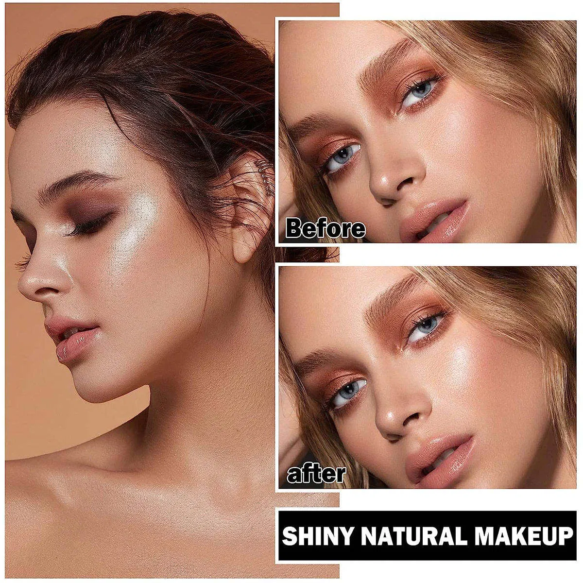 Custom Logo Long Lasting Mini Pastel Highlighter Customized Multichrome High-Shine Pressedpowder Bakedhiqhlighter Palette