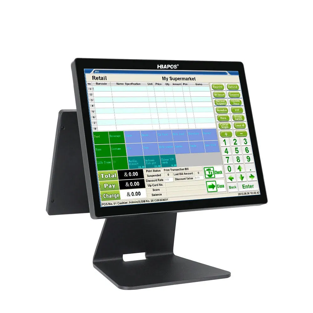 Desktop 15.6 Inch New Design All in One Touch Screen Cash Register Equipment POS System Machine