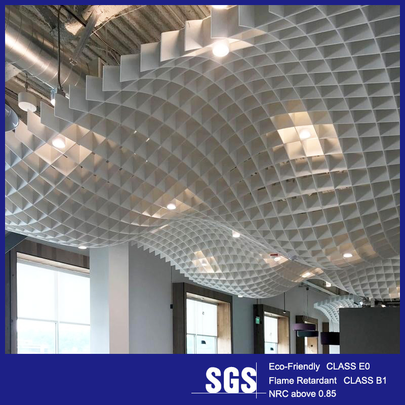 Acoustic Ceiling Panel Pet Fiber Sound Absorption Panels Acoustic Panel B1 Class Fire-Rated Acoustic Panels