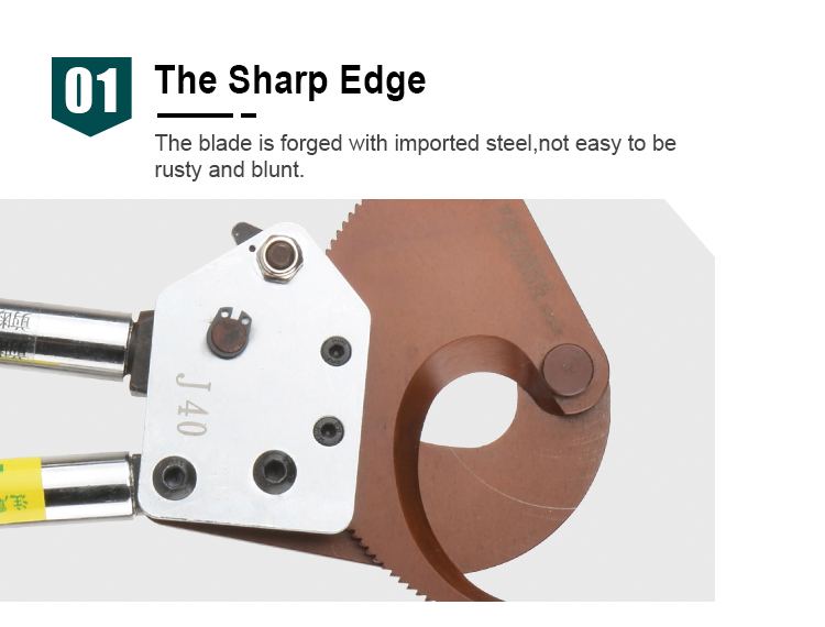 Cu Al Armored Cable up to Dia 50mm Ratchet Cable Cutter (J52)