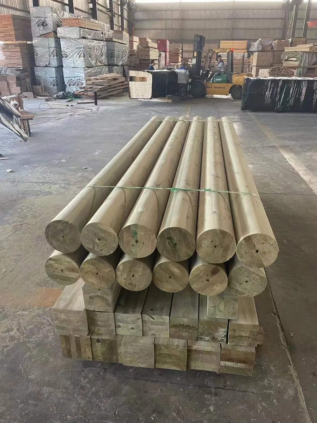 Log Column Square Column Beam Construction