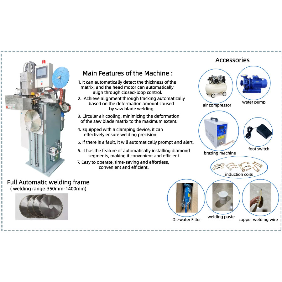 1200mm Fully Automatic High Precision Brazing Stand Machine for Diamond Saw Blade