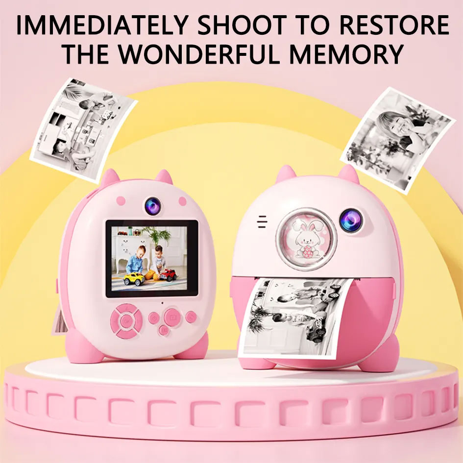 High-Definition Instant Print Camera for Kids' Fun Memories Portable High-Def Camera for Instant Photos for Children