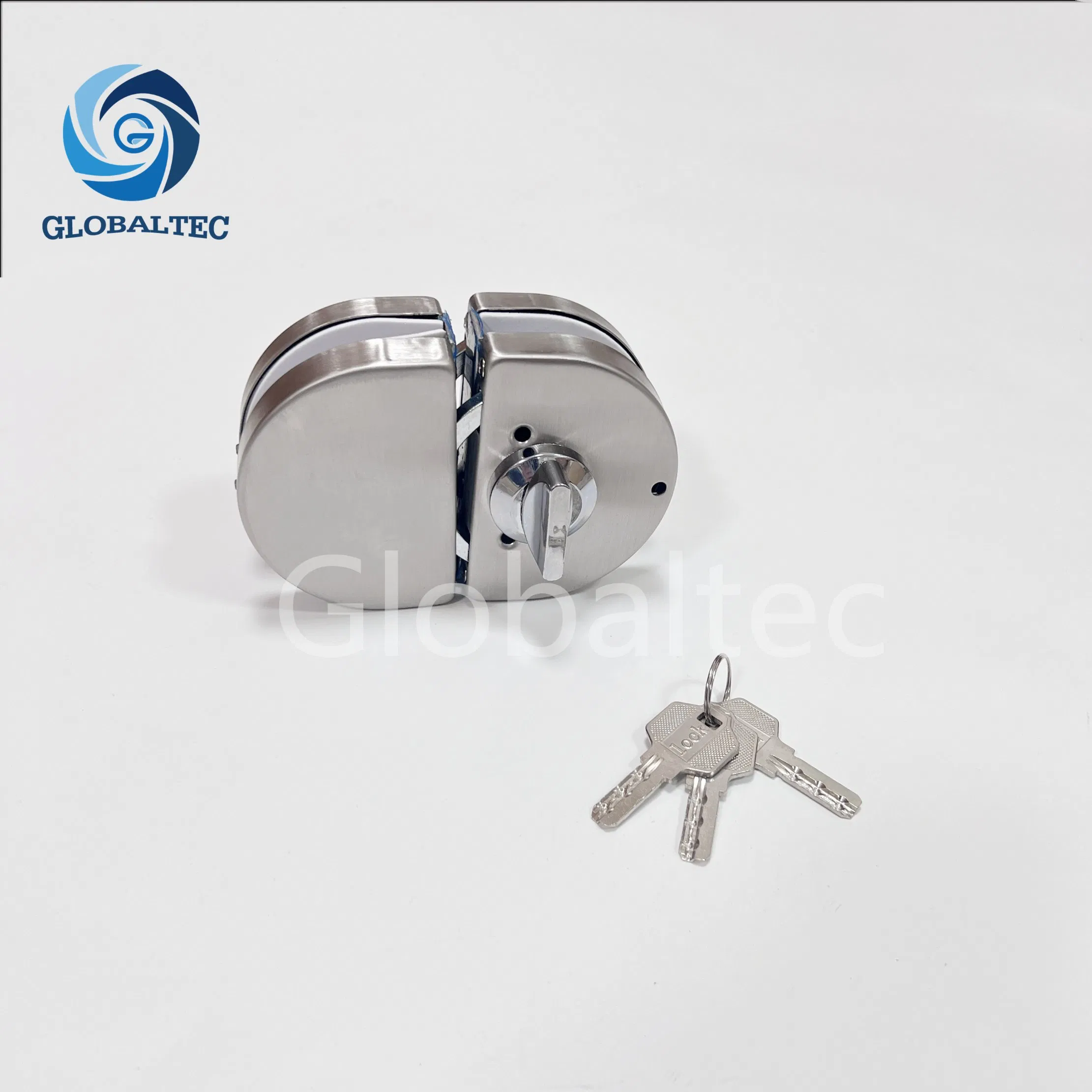 304 Stainless Steel Glass Door Lock Push-Pull Double Office Free Punch