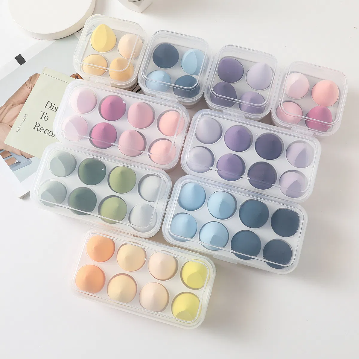 Powder Puff Gourd Drop Shape Oblique Cut Powder Puff Set Makeup Egg