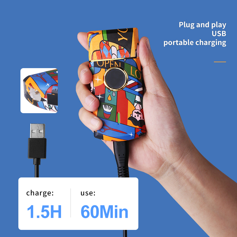 Stylish Graffiti USB Shaver - Perfect Gift for Men