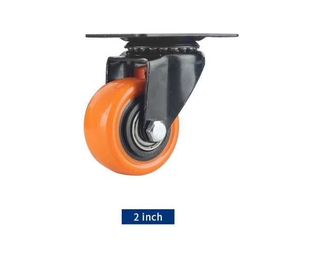 Limited Time Promotion! Orange PVC Silent Swivel Casters - 4/5/6/8 Inch Industrial Trolley Wheels