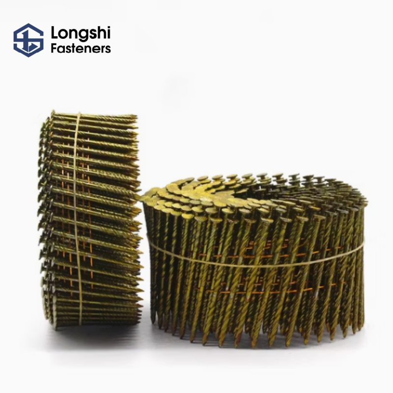 Wholesale 1 3/4 Coil Roofing Nail Galvanized Steel Common Nail with Smooth Shank 3 1/4 Galvanized Ring Shank Pallet Coil Nail Common Wire Nail