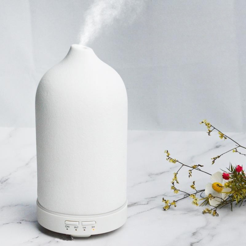 White 120ml Ceramic Aromatherapy Machine Essential Oil Diffuser Household Humidifier