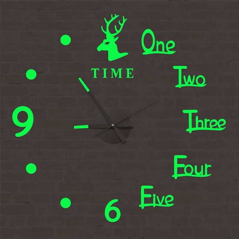 Factory Wholesale Acrylic DIY Wall Clock House Decoration Simple Creative Without Drilling