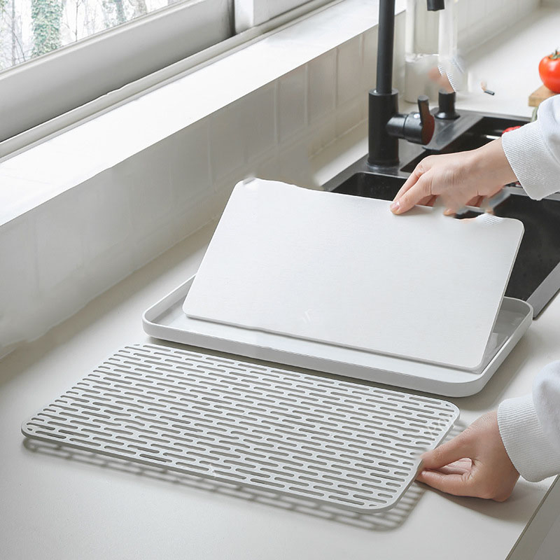 Popular Double Plant Tea Tray Coffee Mug Cups Dishes Tableware Absorbent Mat